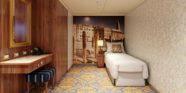 Interior with One Twin Bed & One Upper