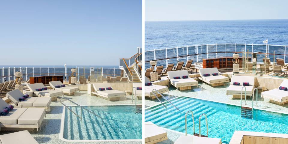 Atoll Pool & Bar. An intimate pool for laidback lounging throughout the day.