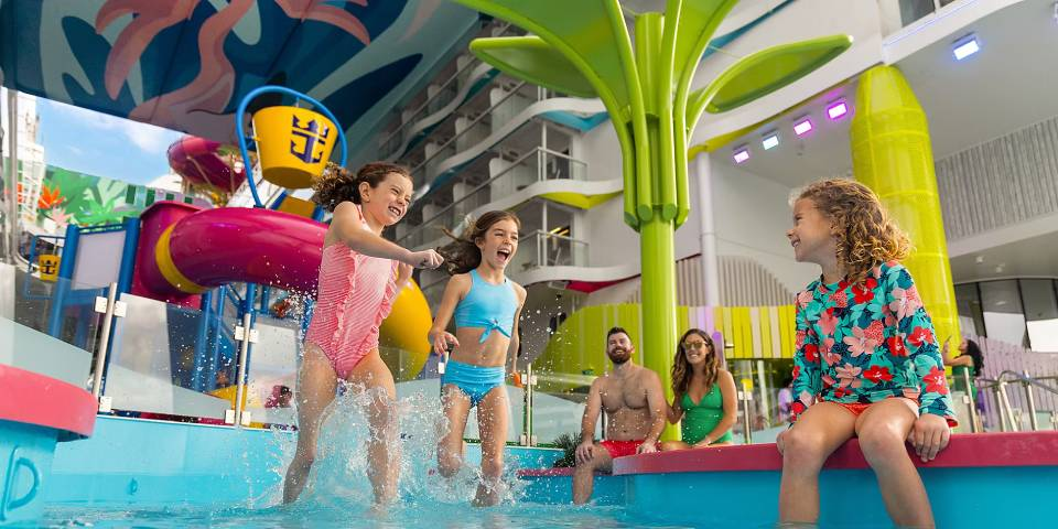 Storm through Category 6 with zero-gravity slides and 360° tailspins. Discover seven pools with panoramic views, DJ beats at the swim-up bar and The Hideaway. Kids splash in Splashaway Bay, and everyone can ride the FlowRider surf simulator.