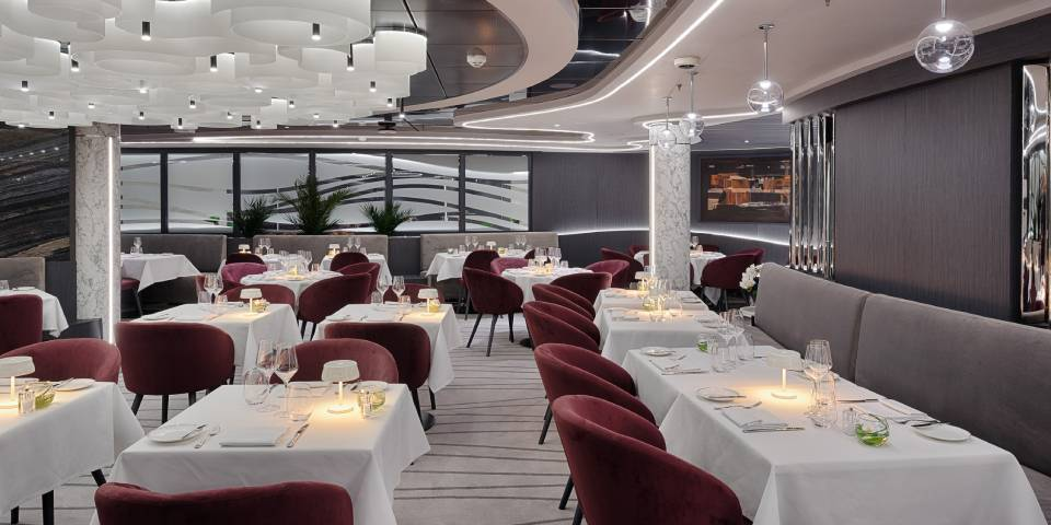 The MSC Yacht Club Restaurant is an exclusive and private venue reserved only for you with spectacular sea views.