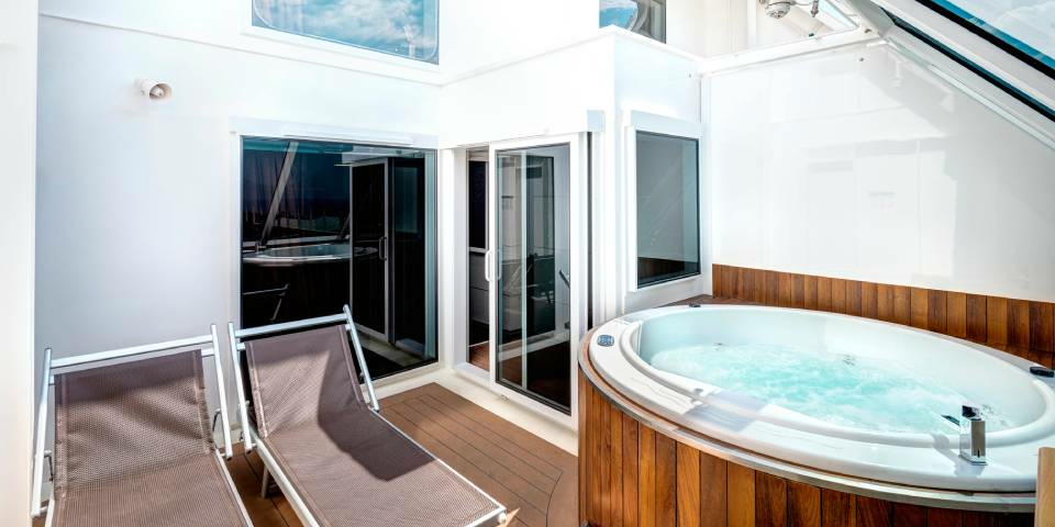 MSC Yacht Club Duplex Suite with Whirlpool