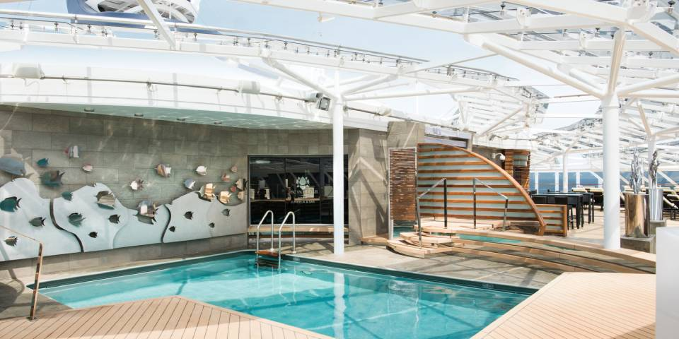 In the MSC Yacht Club you are provided with exceptional service, including fresh towels and cleaning sunglasses while enjoying the One Pool.