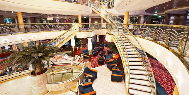 Orchestra combines spacious, elegant interiors with her class' signature variety. Featuring countless ways to relax and enjoy your holiday, life aboard can be exactly how you want it to be