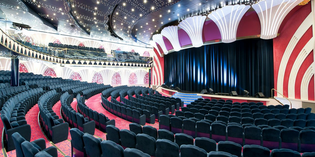 Enjoy spectacular performances at the 3-tiered Covent Garden Theatre, the perfect place to sit back, relax and enjoy the ship's main entertainment 