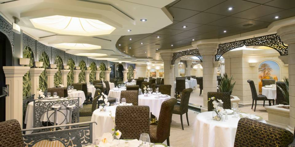 The MSC Yacht Club Restaurant is an exclusive and private venue reserved only for you with spectacular sea views.