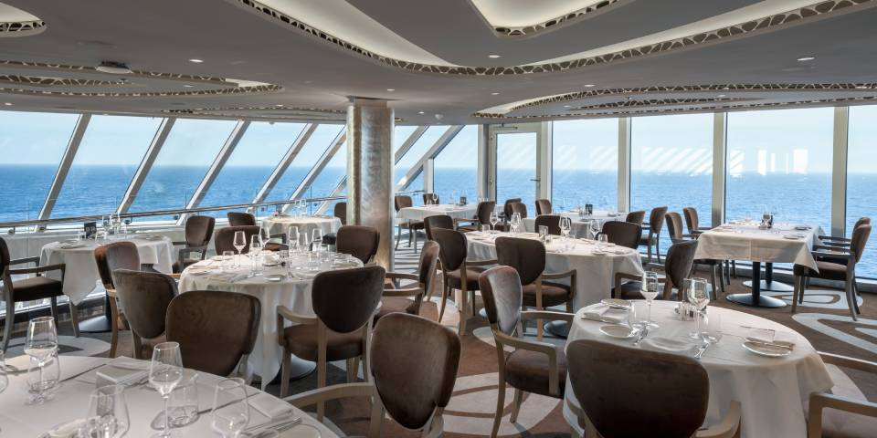 The MSC Yacht Club Restaurant is an exclusive and private venue reserved only for you with spectacular sea views.