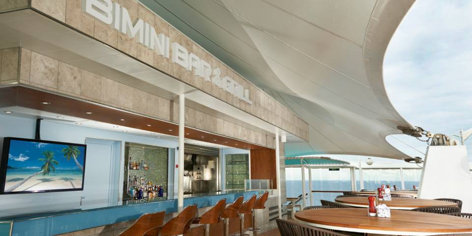 Bimini Grill. Enjoy casual dining to suit every taste. From grilled burgers to hot dogs, come as you are and eat as you like after a night out or before your day begins.