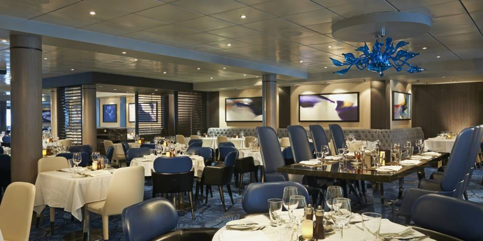 Aqua. One of two Main Restaurants serving a variety of culinary delights with a contemporary flair.