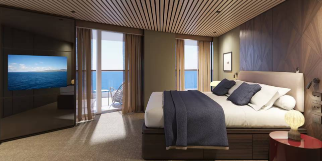The Haven Aft-Facing Owner's Suite with Master Bedroom & Large Balcony