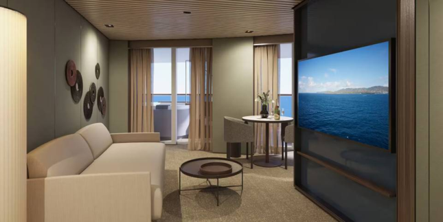 The Haven Aft-Facing Owner's Suite with Master Bedroom & Large Balcony