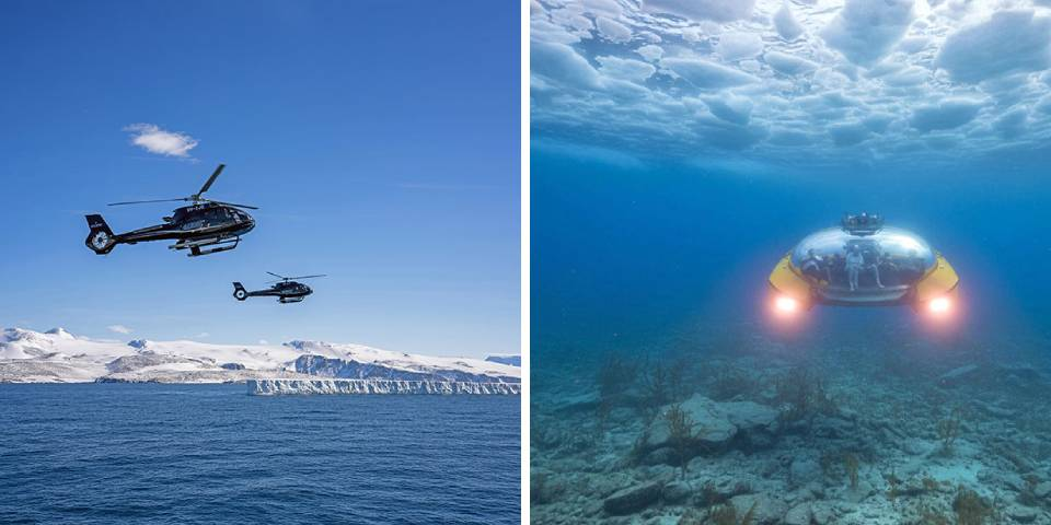 Two Airbus Helicopters and Scenic Neptune III